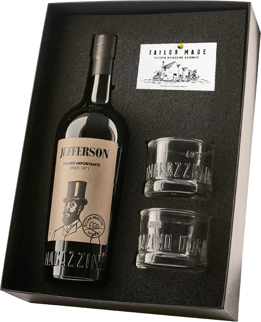 Jefferson Amaro Importante 70cl Cofanetto+ 2 Bicchieri Equilibrio - Italy  Cash&Carry